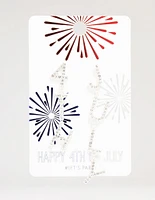 Silver 4th July Drop Earrings