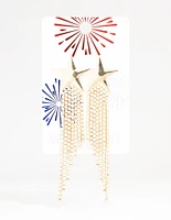 Silver Shooting Star Statement Earrings