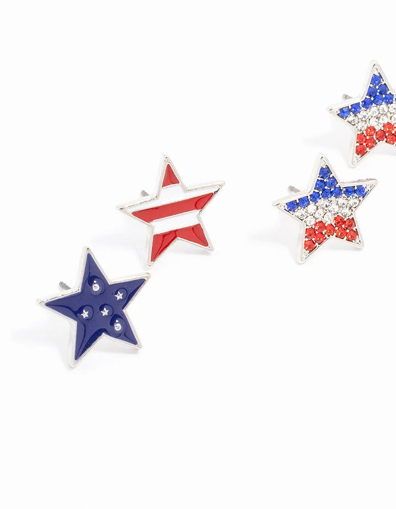 Gold Star Stud Earring 3-Pack