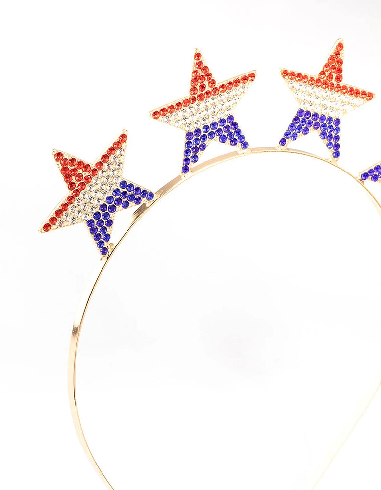 Red, White & Blue Star Headband