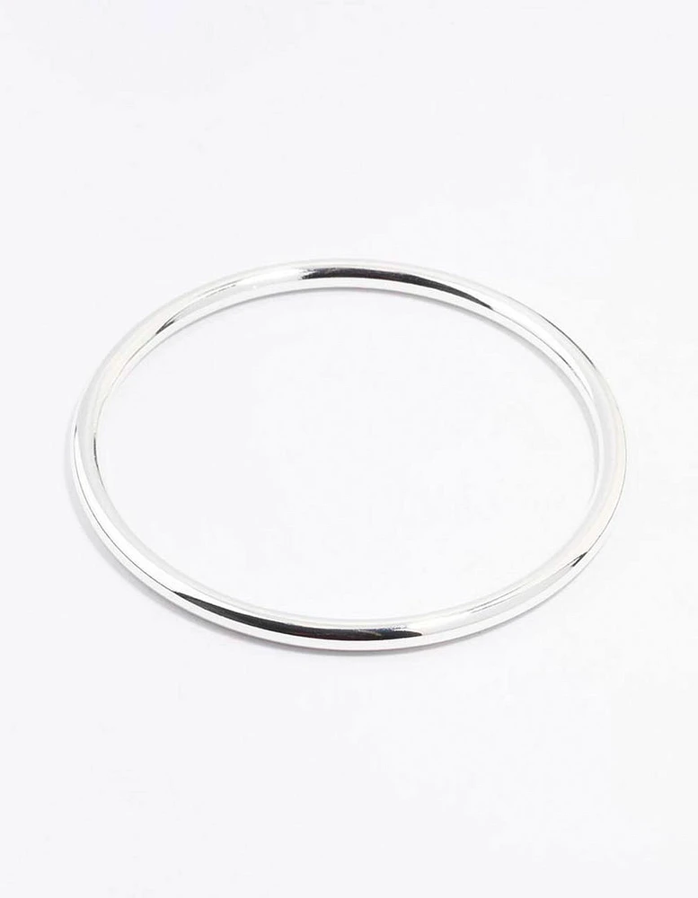 Silver Plated Round Core Bangle