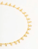 Gold Plated Bohemian Ball Drop Anklet