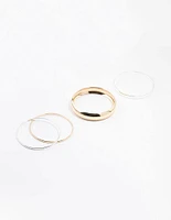 Mixed Metal Basic Bangle 4-Pack