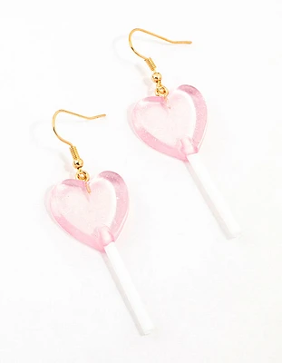 Plastic Lollipop Drop Earrings