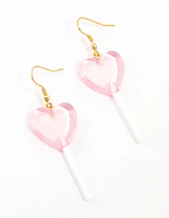 Plastic Lollipop Drop Earrings