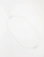 Silver Encased Diamante Infinity Necklace