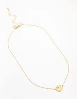 Gold Diamante Yin & Yang Star Necklace