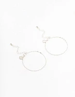 Silver Tab & Cable Bracelets 2-Pack