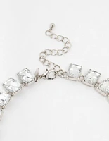 Diamante Rhodium Short Necklace