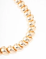 Gold Statement Bead Necklace