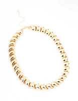 Gold Statement Bead Necklace