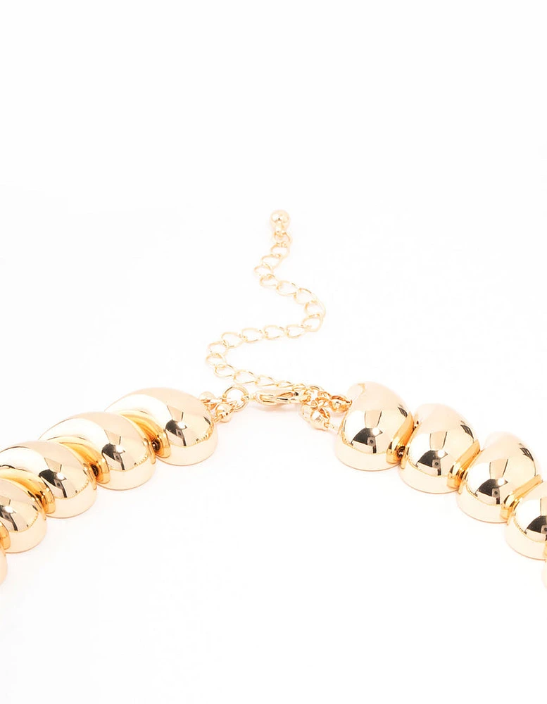 Gold Statement Bead Necklace