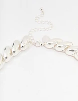 Silver Chunky Short Necklace