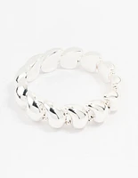 Silver Teardrop Stretch Bracelet