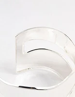 Silver Molten Double Wrist Cuff