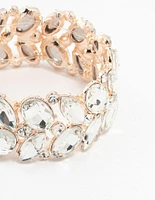 Rose Gold Adjustable Multi Stone Medium Bracelet