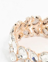 Rose Gold Adjustable Multi Stone Medium Bracelet