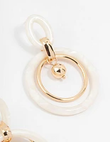 Gold Plated Opulent Circle Drop Earrings