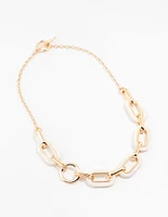 Gold Plated Opulant Chain Necklace