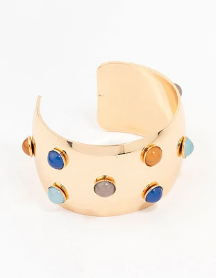 Dotted Gold Wrist Cuff