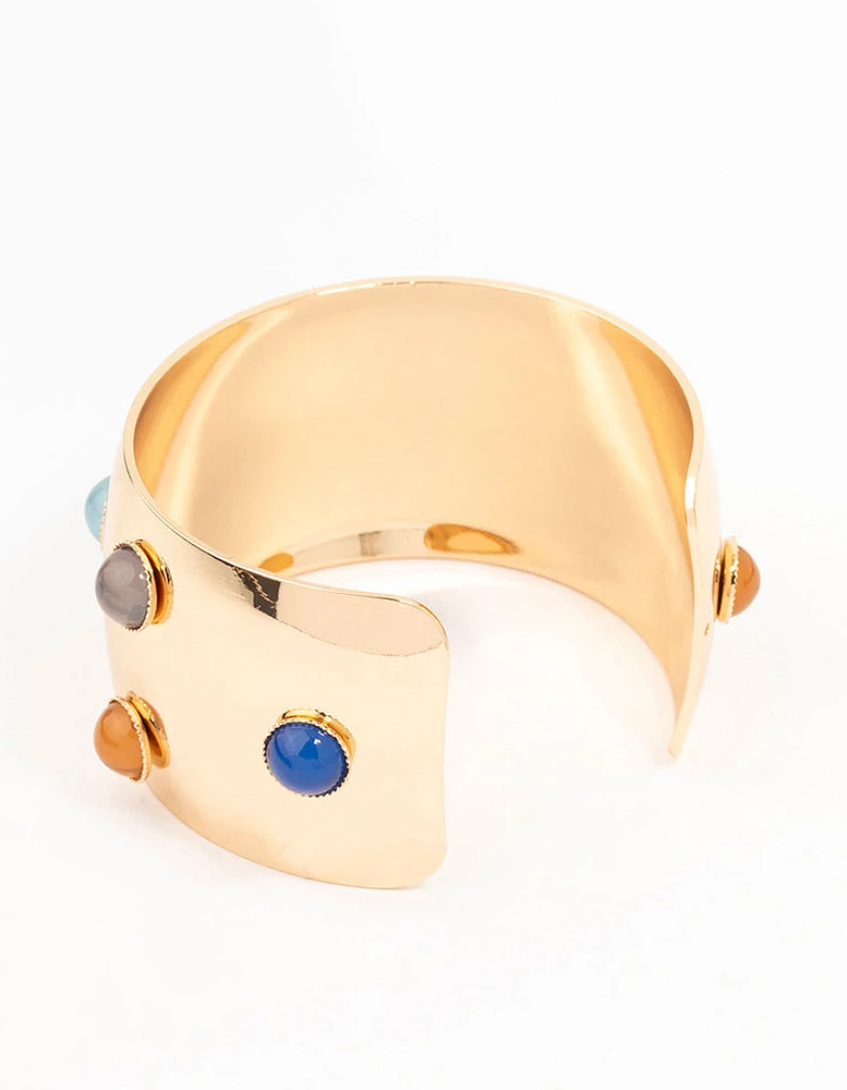 Dotted Gold Wrist Cuff