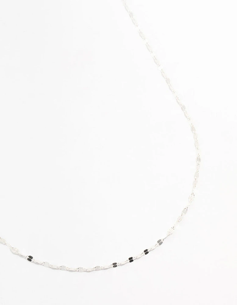 Sterling Silver Stone Chain Necklace