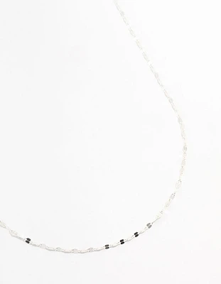 Sterling Silver Stone Chain Necklace