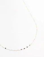 Sterling Silver Stone Chain Necklace