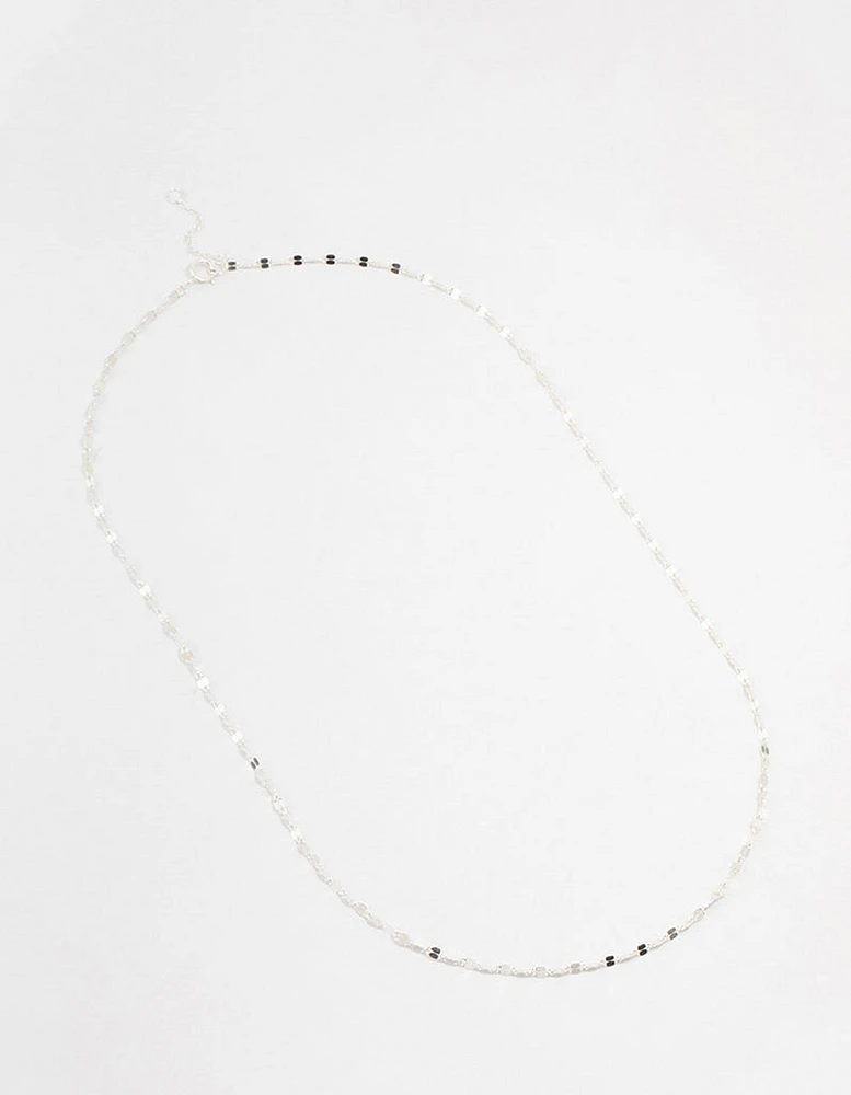 Sterling Silver Stone Chain Necklace