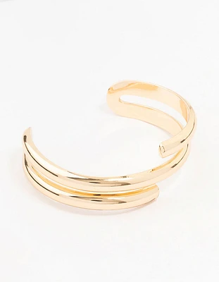 Gold Metal Wrap Cuff Bracelet