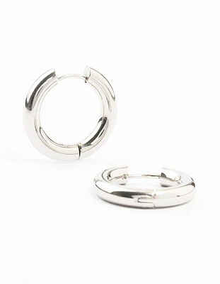 Waterproof Stainless Steel Thick Clicker Hoop Earrings 22 MM