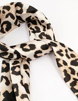 Leopard Fabric Satin Scarf