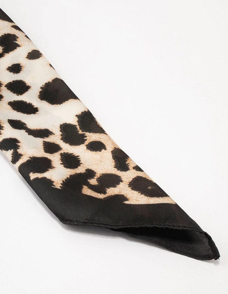 Leopard Fabric Satin Scarf