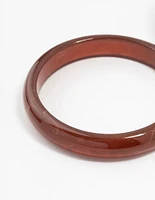 Brown Plastic Acrylic Bangles 2-Pack