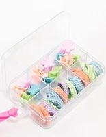 Kids Mixed Pastel Hair Ties & Clips Pack