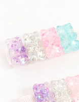 Kids Pastel Gummy Bear Hair Slides 2-Pack