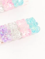 Kids Pastel Gummy Bear Hair Slides 2-Pack