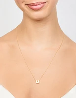 Gold Plated Sterling Silver Intial M Necklace