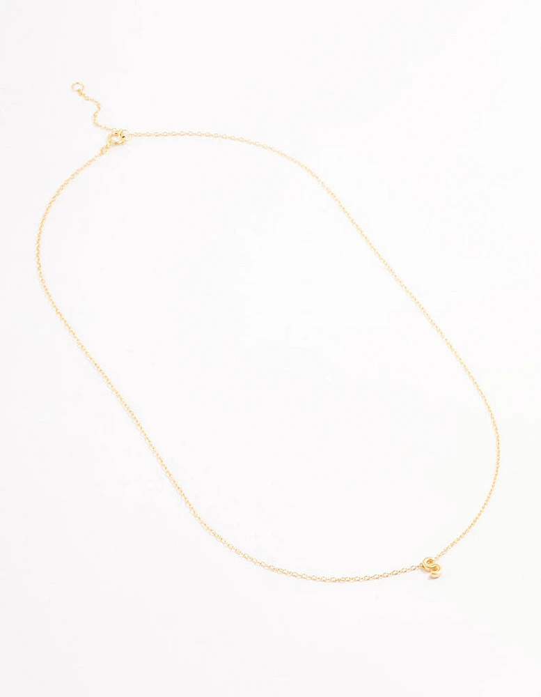 Gold Plated Sterling Silver Initial S Necklace