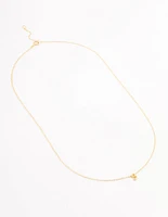 Gold Plated Sterling Silver Initial S Necklace