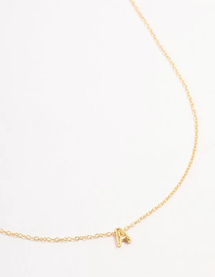 Gold Plated Sterling Silver Initial A Necklace