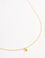 Gold Plated Sterling Silver Initial A Necklace