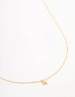 Gold Plated Sterling Silver Initial K Necklace