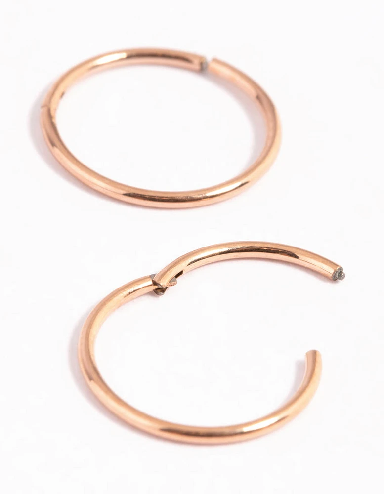 Gold Plated Surgical Steel Fine  Sleeper Earrings 10MM