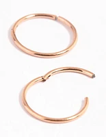 Gold Plated Surgical Steel Fine  Sleeper Earrings 10MM