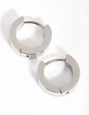 Surgical Steel Wide Huggie Hoop Earrings