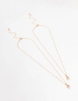 Gold Ice Cream Necklaces 2-Pack