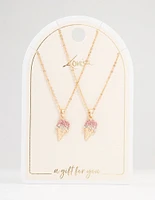 Gold Ice Cream Necklaces 2-Pack