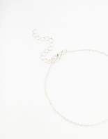 Silver Pearl Beaded Anklets 2-Pack