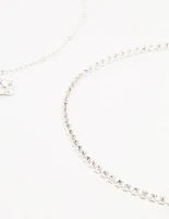 Silver Cupchain Butterfly Chokers 3-Pack